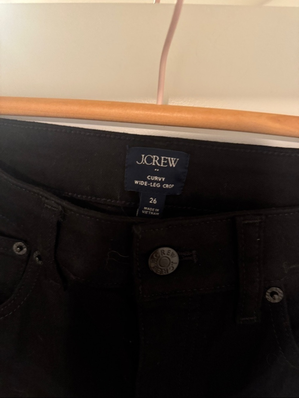 J. CREW CURVY WIDE LEG CROP JEANS BLACK DENIM - Picture 5 of 6